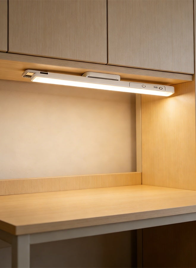 Motion Sensor LED Light Bar, Magnetic Rechargeable LED,  Wireless Motion Sensor Light with Adjustable Brightness, USB Rechargeable 3 Color Temperature Under Cabinet Lighting for Desk, Home Office, Under Shelf - Image 3